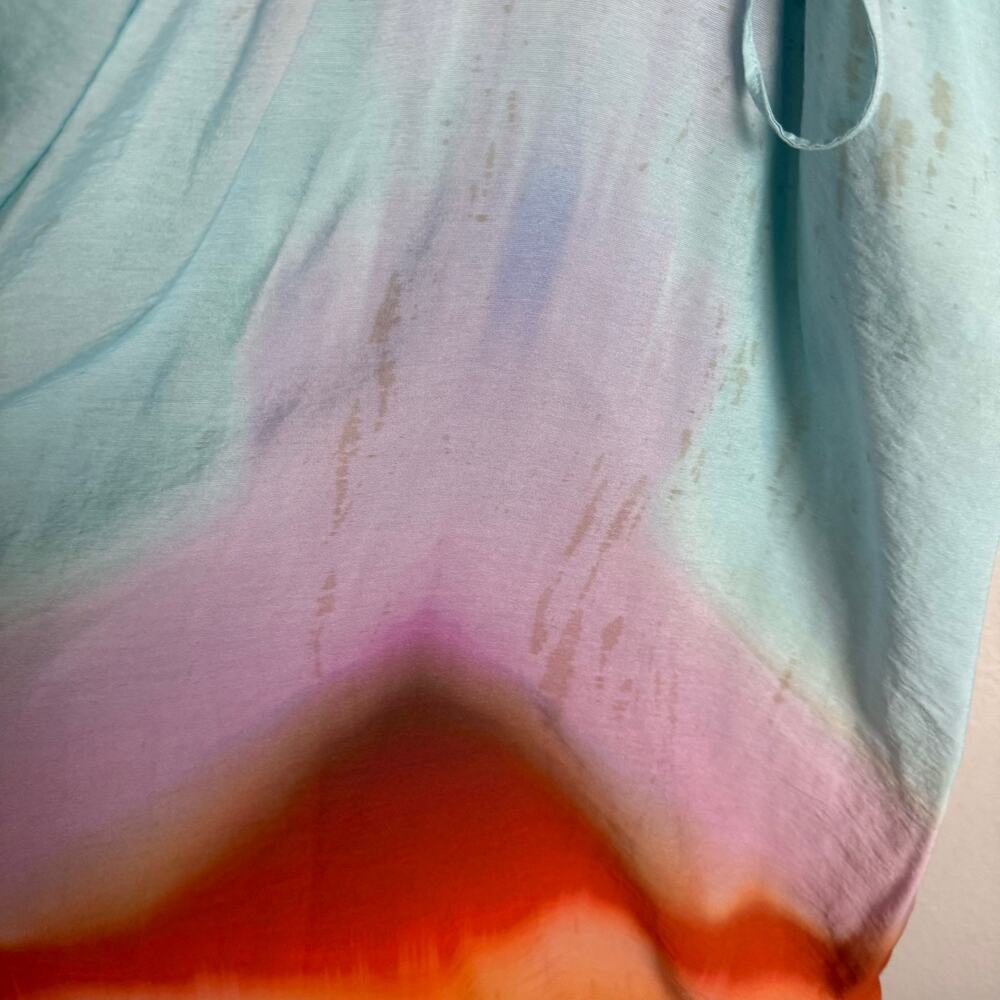 Jonathan Simkhai Alfie Multicolor Ombre Dip Dye Cut Out Sleeveless Maxi Dress S - Picture 11 of 11